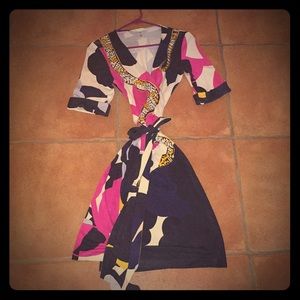 Diane Von Furstenberg Snake Wrap Dress